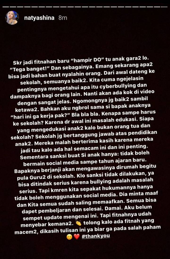 Dibully Fans BLACKPINK, Natya Shina Bantah Minta \'Provokator\' Dikeluarkan dari Sekolah