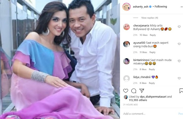 Ashanty Pamer Foto Lawas Bareng Anang, Wajah Cantik Saat Muda Dipuji Sekelas Artis Bollywood