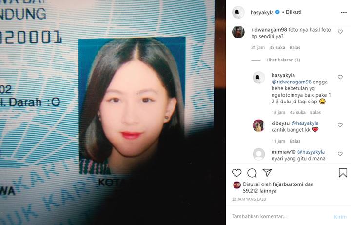 Cantik Banget, Foto KTP Kyla Kakak Adhisty Zara Bikin Iri Sekaligus Takjub