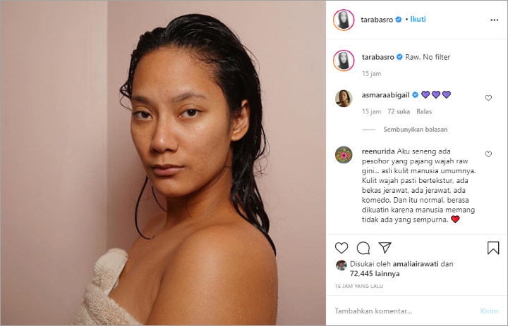 Tara Basro Foto Cuma Pakai Handuk, Tekstur Wajah Natural Jadi Perbincangan