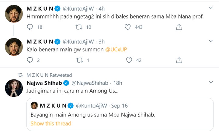 Kunto Aji Ajak Main Game Viral \'Among Us\', Begini Reaksi Najwa Shihab