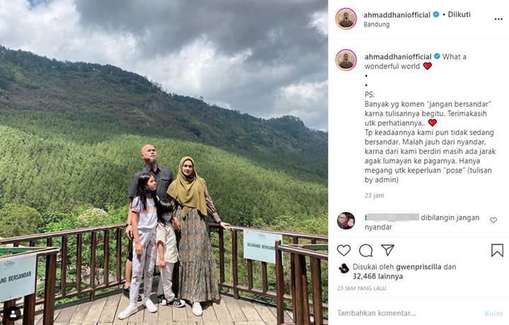 Ahmad Dhani Klarifikasi Tudingan Langgar Aturan \'Dilarang Bersandar\' di Tempat Wisata