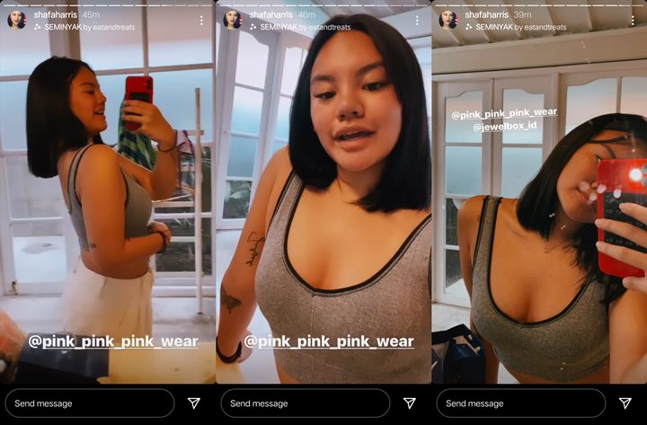Bastian Steel Rayakan Ultah ke-21, Shafa Harris Malah \'Cuek\' Pamer Body Goals Pakai Sport Bra