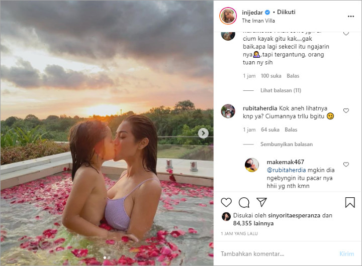 Pamer Foto Mandi Bareng dan Ciuman Bibir Dengan El Barack, Jessica Iskandar Banjir Kritik