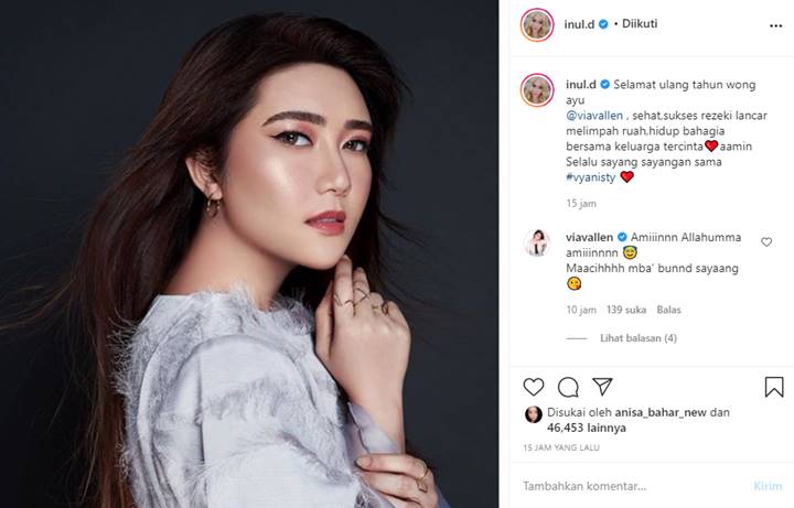 Inul Daratista Beri Ucapan Ultah untuk Via Vallen, \'Pendangdut Sombong\' Dibicarakan