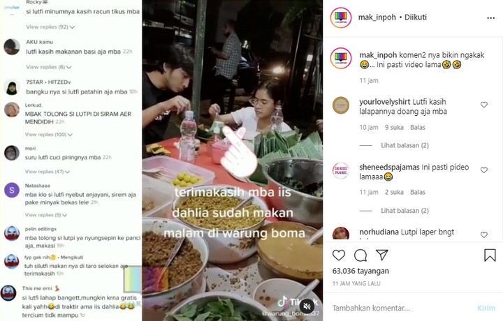 Iis Dahlia Merakyat Makan di Warung, Lutfi Agizal Kepergok Balikan dengan Salshadilla?