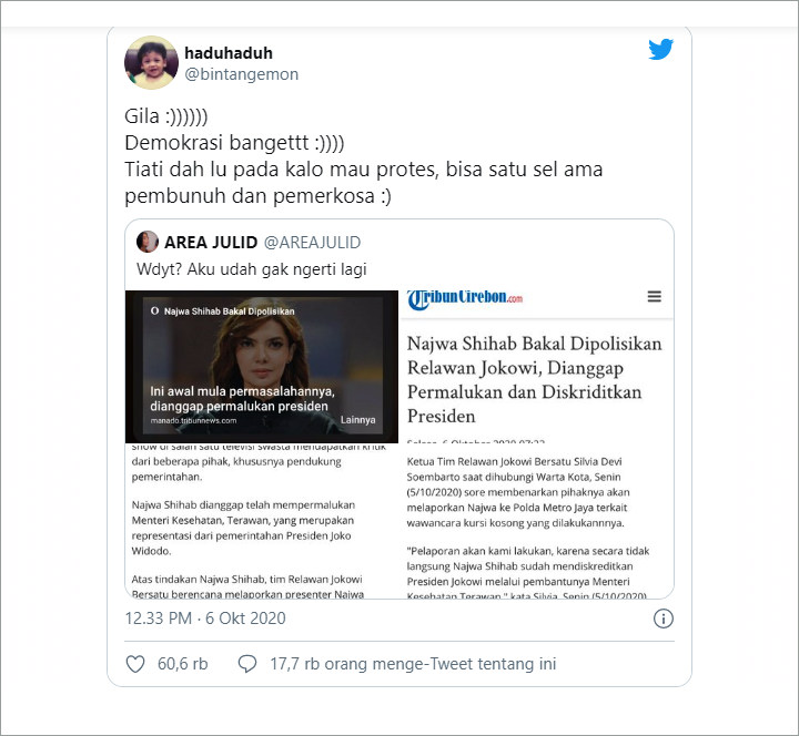 Kritik Pedas Bintang Emon Soal Omnibus Law, Minta Netizen Lebih Hati-hati Lawan Pemerintah