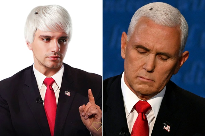 Momen Viral Kepala Mike Pence Dihinggapi Lalat Kini Dijadikan Inspirasi Wig Halloween
