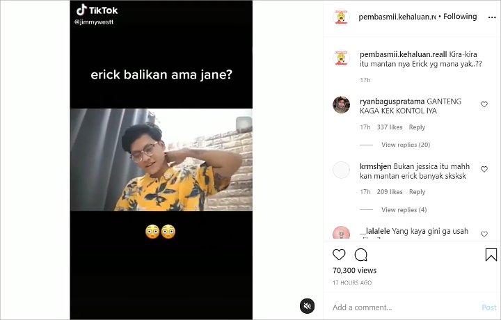 Reaksi Jessica Jane Disebut Balikan dengan Ericko Lim, Beri Jawaban Pintar Ini