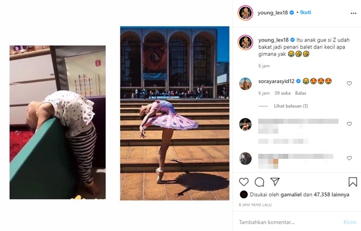 Belum Genap Setahun, Putri Young Lex Tunjukkan Bakat Menari Balet