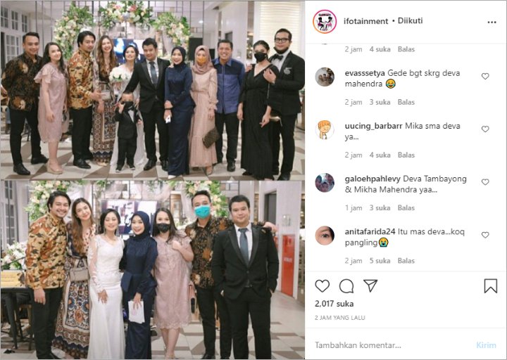 Kondangan Bareng Mikha Tambayong, Penampilan Deva Mahenra Bikin Pangling