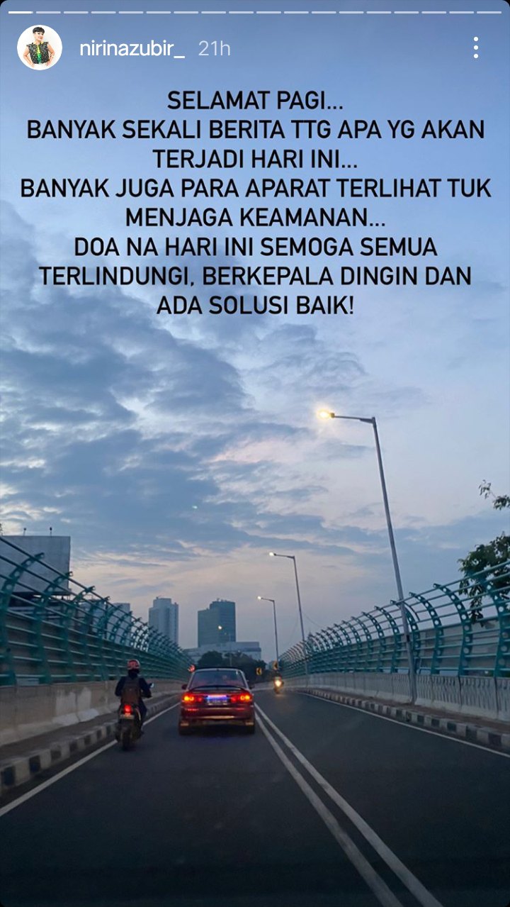 Pantau Situasi Demo Omnibus Law, Nirina Zubir Kirim Doa dan Ungkap Harapan Menyentuh Ini