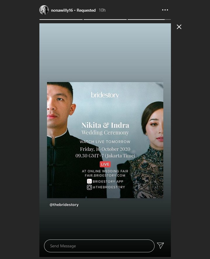 Jam Acara Pernikahan Nikita Willy-Indra Priawan