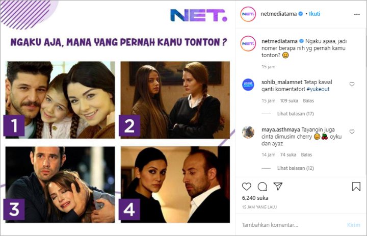 Postingan Ini Jadi Tanda NET TV Bakal Tayangkan Drama Turki?