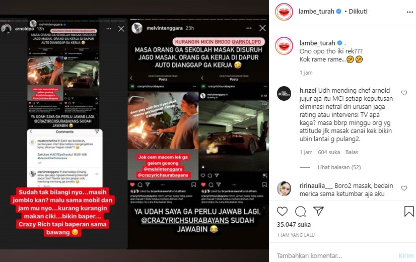 Chef Arnold Mendadak Terlibat Saling Sindir Dengan Crazy Rich Surabaya, Ternyata Gara-Gara Ini