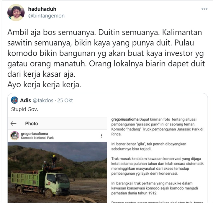 Bintang Emon Tuai Reaksi Sinis Saat Komentari Foto Komodo, Bakal Berhenti Ngomongin Politik?