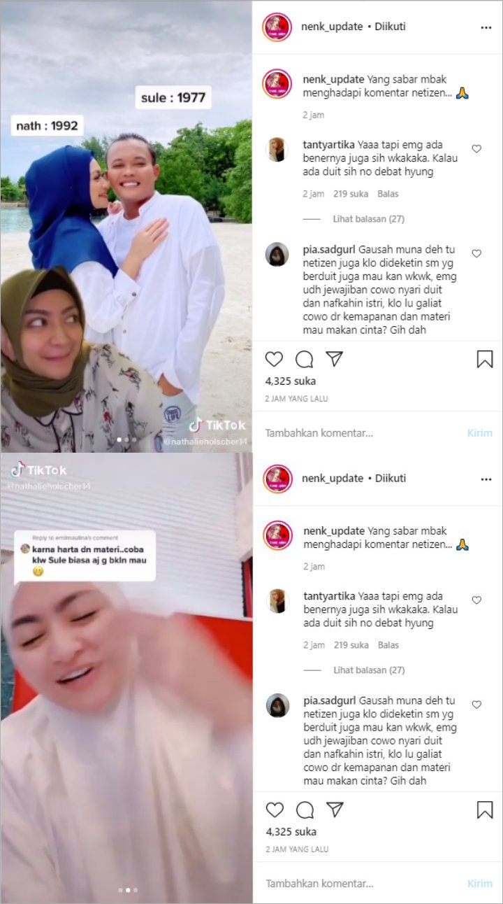 Begini Reaksi Nathalie Holscher Saat Dicibir Suka Sule Karena Hartanya
