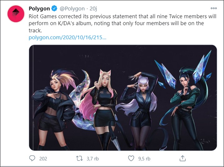 4 Member TWICE Ini Dikonfirmasi Bakal Berpartisipasi Dalam Album Baru Girl Grup Virtual K/DA