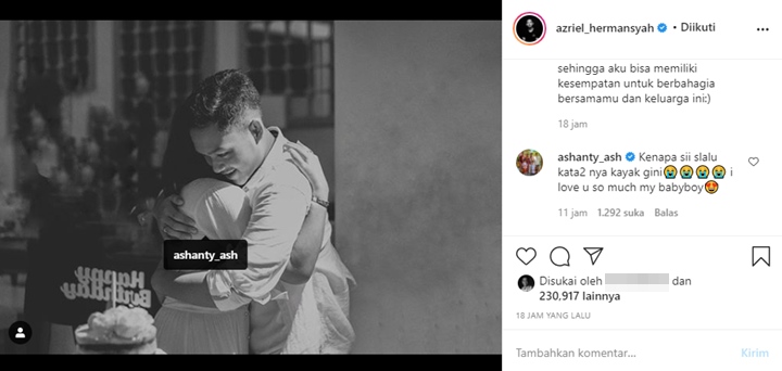 Ashanty Ultah, Azriel Hermansyah Bicara Soal Kesempatan Bahagia Bikin Mewek