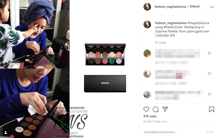 Dibuat Mainan Ansara Putri Marsha Tengker, Segini Harga Eye Shadow Nagita Slavina