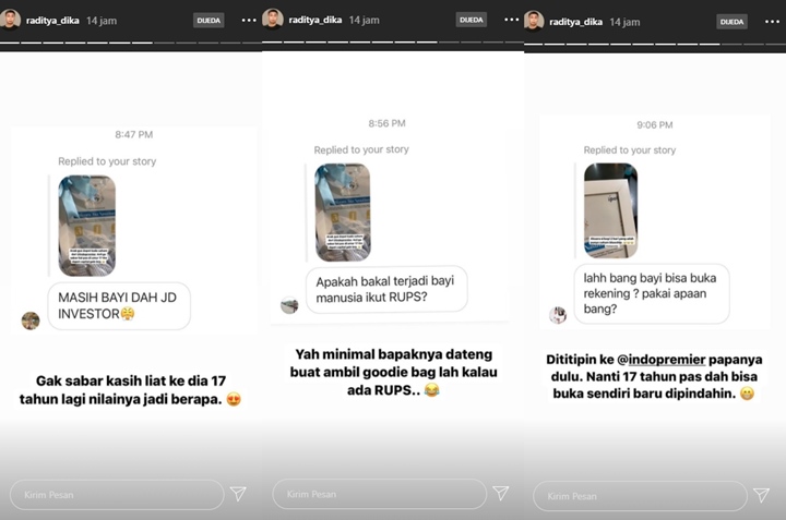 \'Bayi Manusia 2.0\' Dapat Kado Saham, Raditya Dika: Lucu Banget