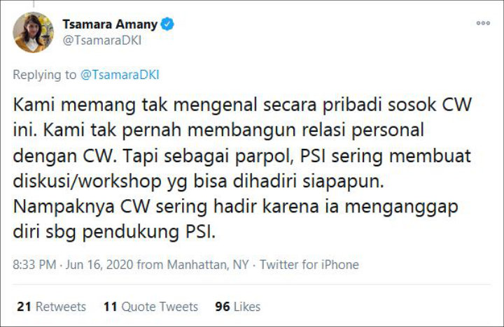 Penjelasan Soal Status Charlie Wijaya