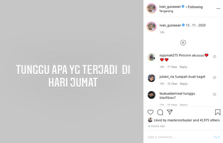 Heboh Kabar Ivan Gunawan Bakal Nikah Jumat Gara-gara Spoiler Ini, Deddy Corbuzier Ikut Komen