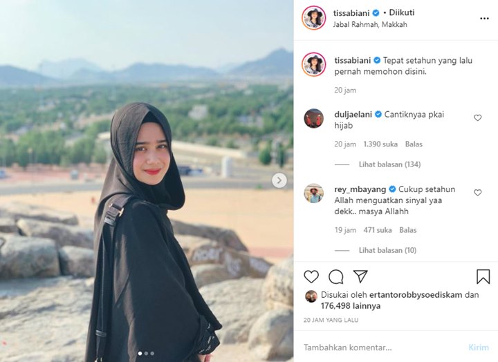 Dul Jaelani Puji Kecantikan Tissa Biani Saat Berhijab, Banjir Doa Segera Nikah Muda