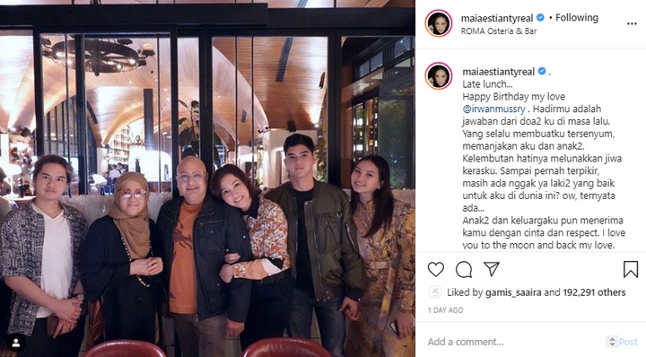 Maia Estianty Rayakan Ultah Irwan