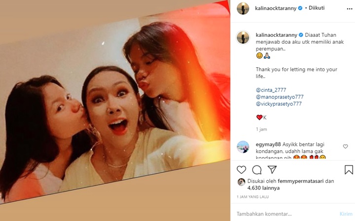 Dekat dengan Vicky Prasetyo, Kalina Oktarani Bahagia Akhirnya Punya Anak Perempuan