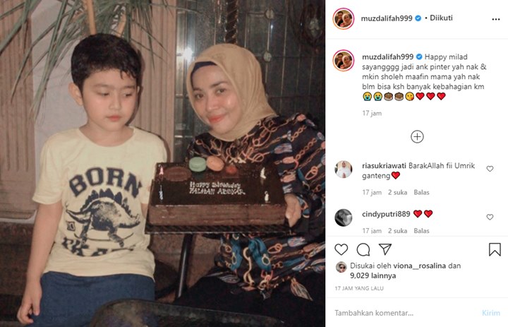 Putra Muzdalifah dan Nassar Ultah ke-7, Ketampanannya Curi Perhatian