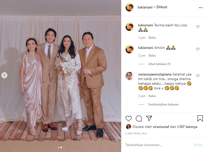 Ibu Sherina Bagikan Foto Pernikahan Sang Putri, Kecantikannya Bikin Salfok