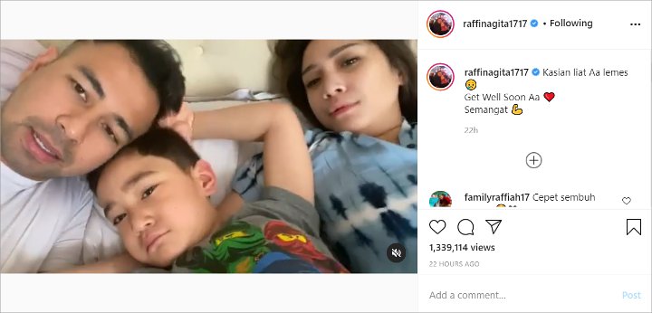 Rafathar Mendadak Demam Tinggi Sampai Terbaring Lemas, Raffi Ahmad Minta Doa
