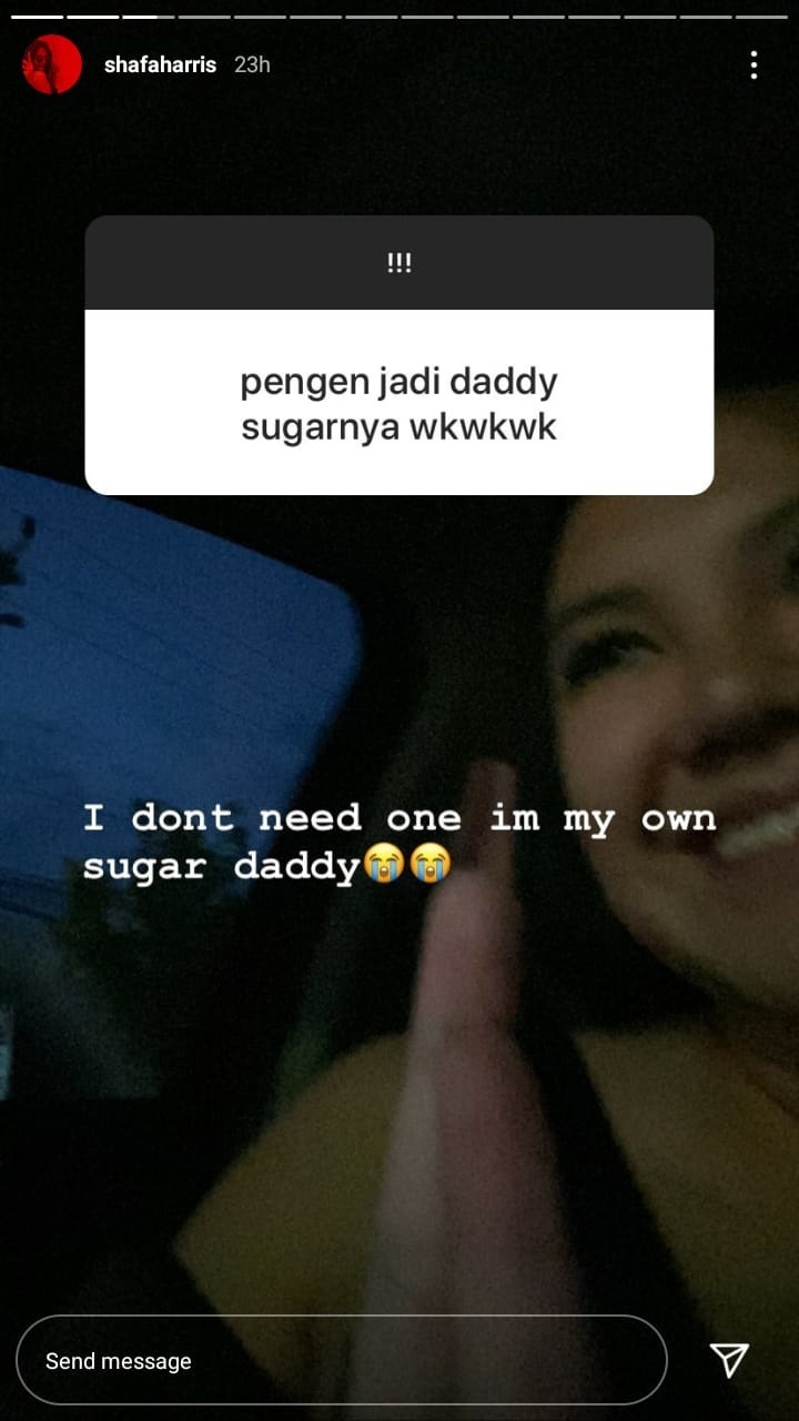 Shafa Harris Jawab Begini Saat Ada Netizen yang Tawarkan Jadi Sugar Daddy