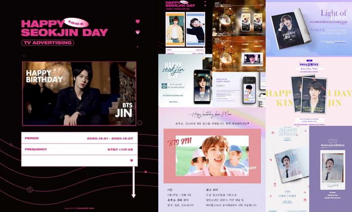 Fans Rayakan Ulang Tahun Jin BTS dengan Pasang Iklan Besar-Besaran di Berbagai Platform Ini