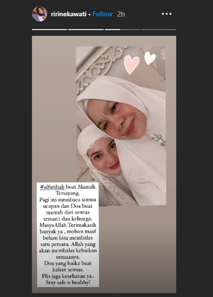 Banjir Ungkapan Duka Usai Ibunya Meninggal, Ririn Ekawati Beri Pesan Ini Untuk Netizen