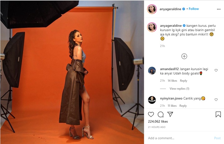 Punya Bentuk Tubuh Ideal, Anya Geraldine Justru Merasa Gendut dan Ingin Kurus