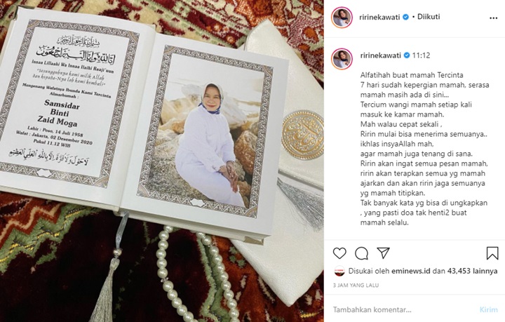 Ririn Ekawati \'Muncul\' di Hari ke-7 Kepergian Sang Ibunda, Akui Mulai Bisa Ikhlas