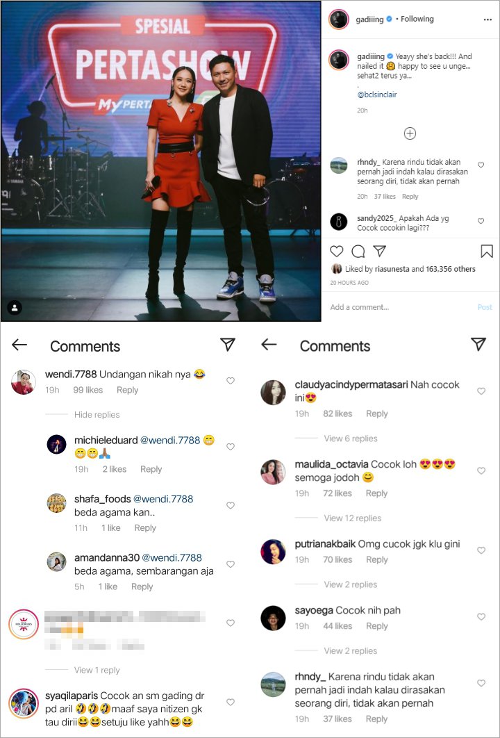 Setelah Ariel NOAH, Kini BCL Dijodohkan dengan Gading Marten Gara-gara Beredar Foto Ini