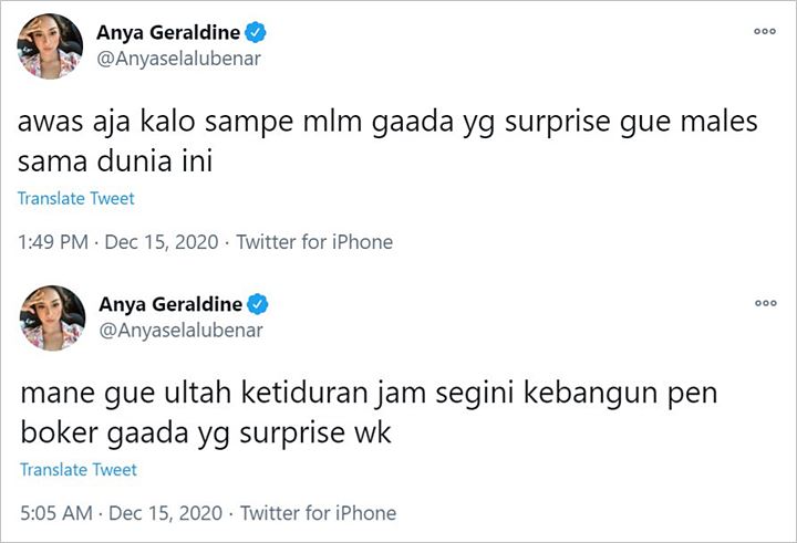 Sempat Ngomel Tak Dapat Kejutan Ultah, Anya Geraldine Girang Dikirimi Banyak Bunga