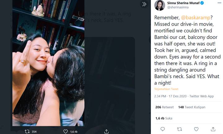 Sherina Ungkap Momen Dilamar Baskara Mahendra, Terlalu Uwu!
