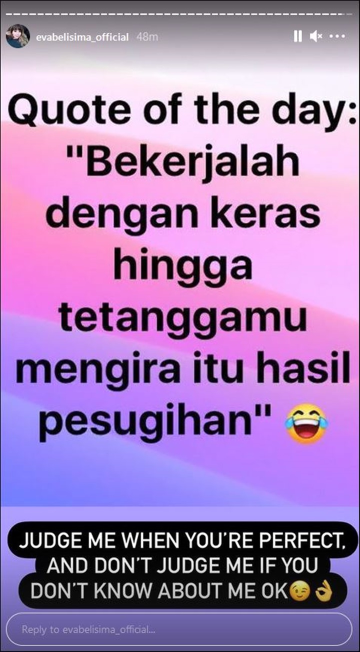 Postingan Eva Istri Kiwil
