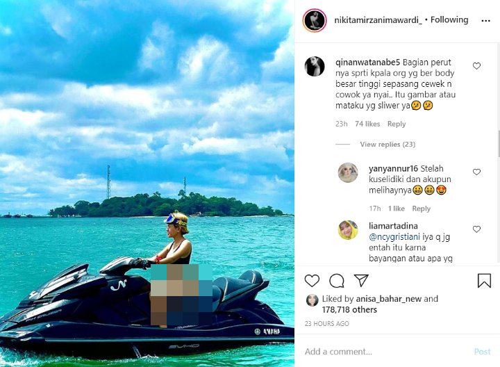 Heboh Bentuk Perut Nikita Mirzani Mirip Wajah Manusia, Tuai Reaksi Tak Terduga