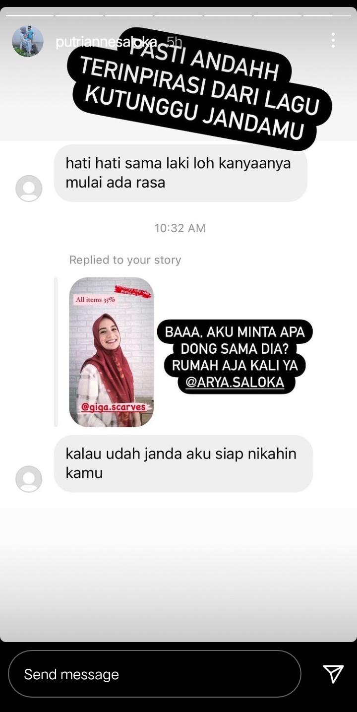 Didoakan Jadi Janda, Putri Anne Langsung Ngadu ke Arya Saloka