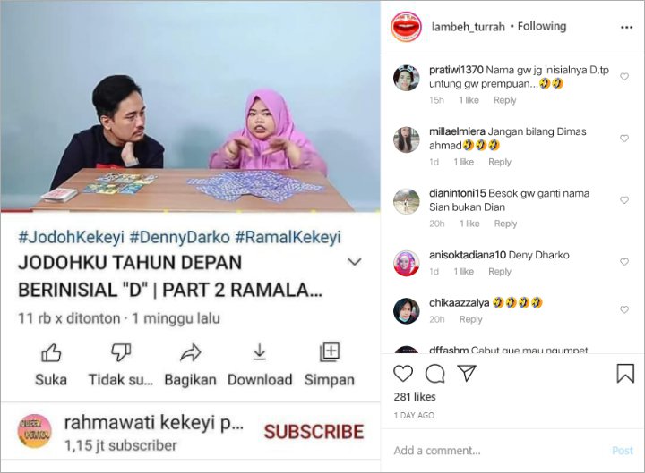 Kekeyi Diramal Bakal Dapat Jodoh Tahun Depan, Nama Dimas Ahmad Terseret