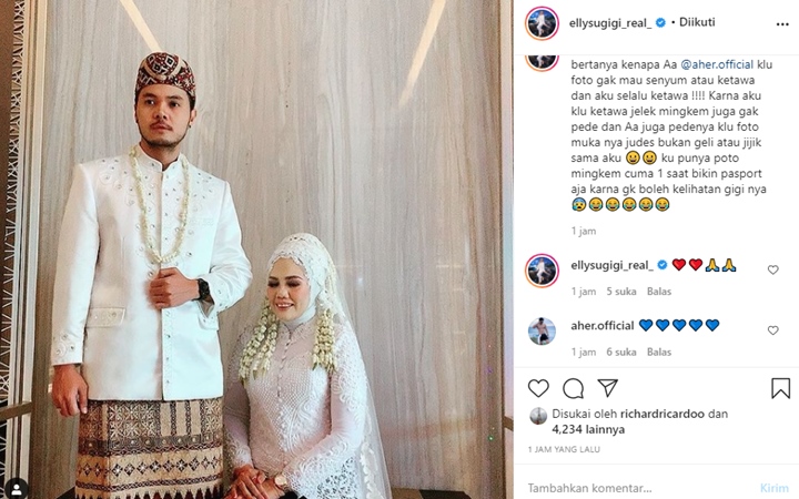 Bukan Geli atau Jijik, Ely Sugigi Ungkap Alasan Sang Suami Selalu Judes Saat Difoto
