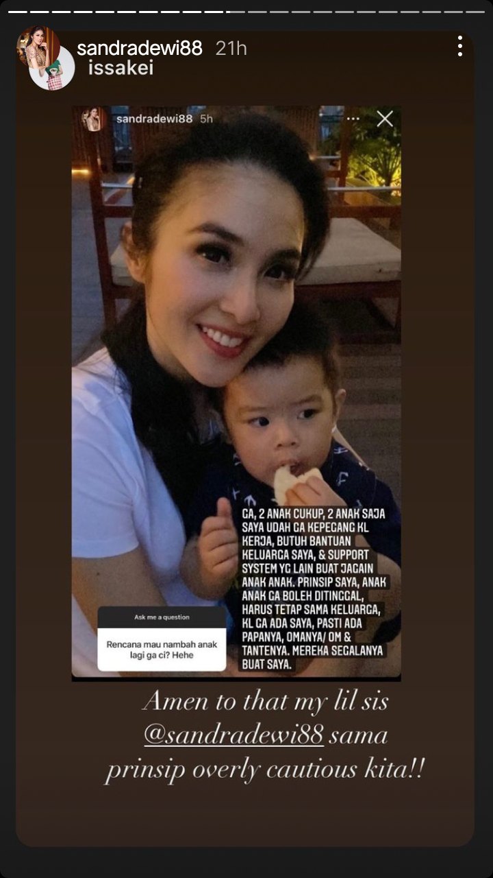 Sandra Dewi Tegaskan Tak Akan Tambah Momongan, Ternyata Ini Alasannya