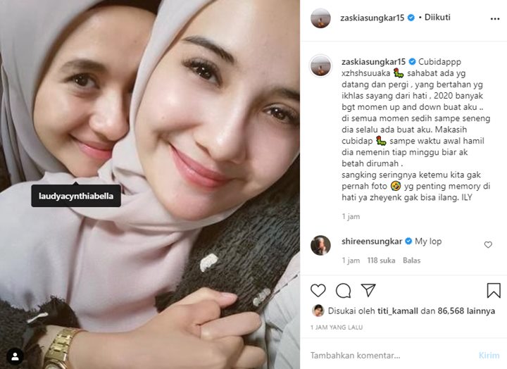 Bagikan Foto Bareng Laudya Cynthia Bella, Zaskia Sungkar Bicarakan Sahabat yang Datang dan Pergi
