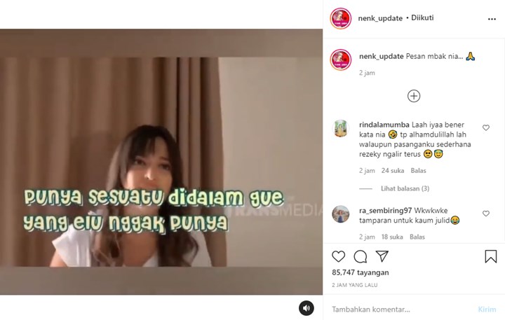 Disinggung Soal \'Enak Kawin Dengan Orang Kaya\', Begini Kata Nia Ramadhani