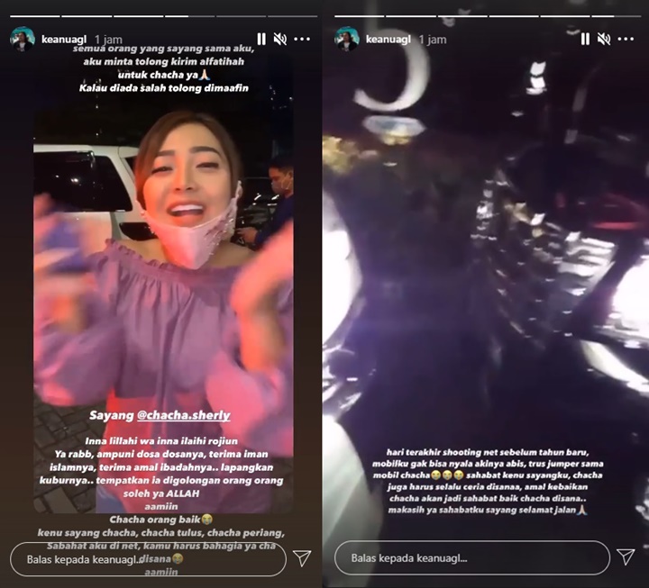 Selebgram Keanu Bagikan DM Chacha Sherly Bak Firasat Sebelum Meninggal